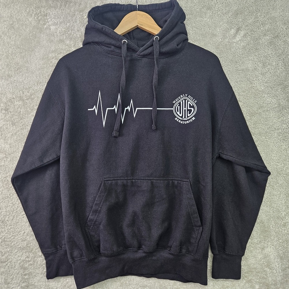 Waverly Hills Hoodie Mens M Black Pullover Sweatshirt Sweater Haunted Sanatorium